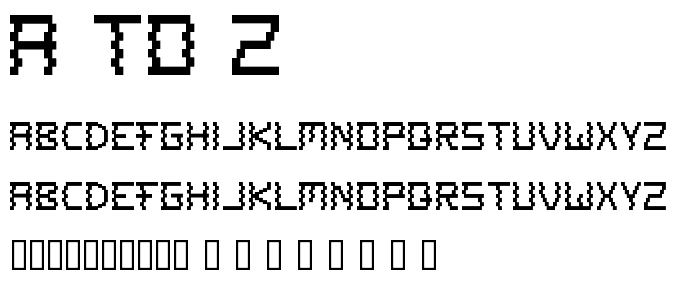 A to Z font